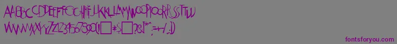 Шрифт WeimarRegular – фиолетовые шрифты на сером фоне