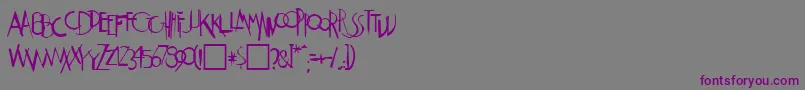 WeimarRegular-Schriftart – Violette Schriften auf grauem Hintergrund