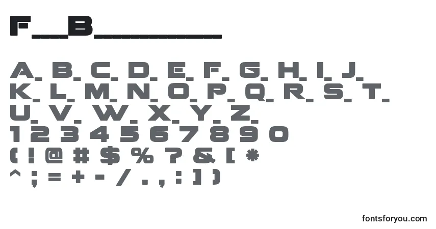 A fonte FenixBlacklettercaps – alfabeto, números, caracteres especiais