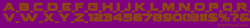 Fonte FenixBlacklettercaps – fontes marrons em um fundo roxo