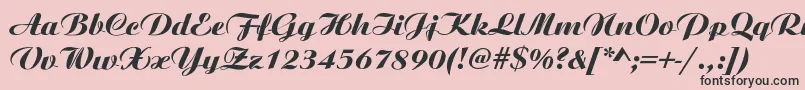 Oscar Font – Black Fonts on Pink Background