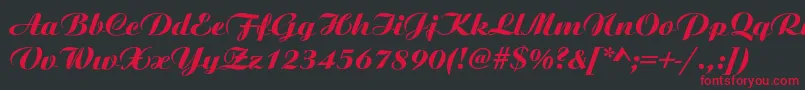 Oscar Font – Red Fonts on Black Background