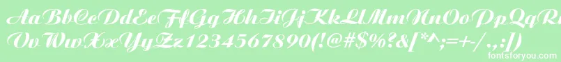 Oscar Font – White Fonts on Green Background