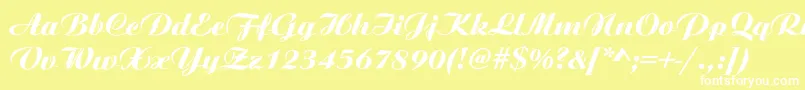 Oscar Font – White Fonts on Yellow Background