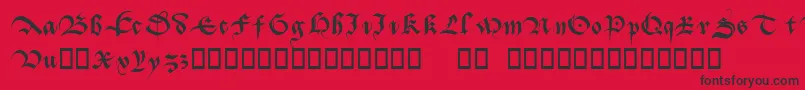 フォントBatarde – 赤い背景に黒い文字