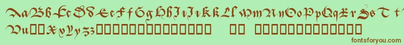 フォントBatarde – 緑の背景に茶色のフォント