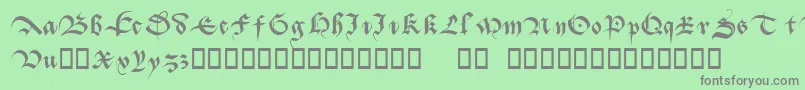 フォントBatarde – 緑の背景に灰色の文字