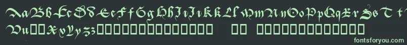 フォントBatarde – 黒い背景に緑の文字