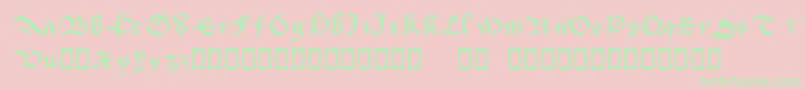 Batarde Font – Green Fonts on Pink Background