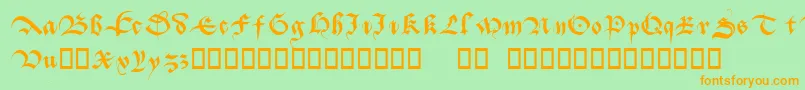 Batarde Font – Orange Fonts on Green Background