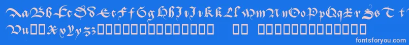 フォントBatarde – ピンクの文字、青い背景