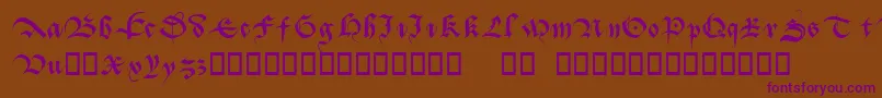 Batarde Font – Purple Fonts on Brown Background