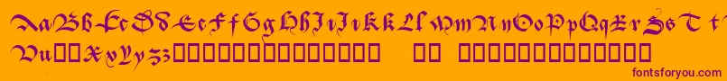 Batarde Font – Purple Fonts on Orange Background
