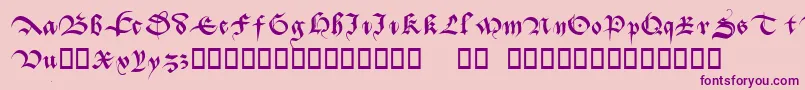 Batarde Font – Purple Fonts on Pink Background