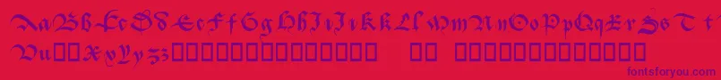 Batarde Font – Purple Fonts on Red Background