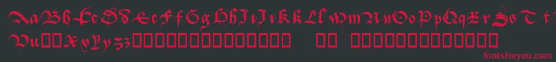 Batarde Font – Red Fonts on Black Background