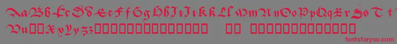 Batarde Font – Red Fonts on Gray Background