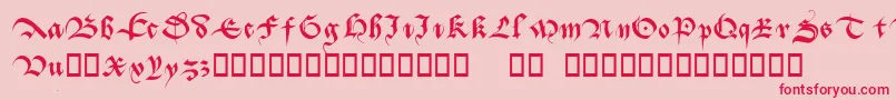 Batarde Font – Red Fonts on Pink Background