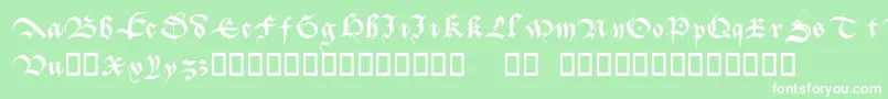 Batarde Font – White Fonts on Green Background