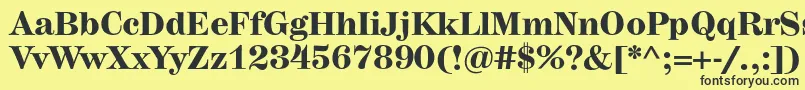 HerculesmediumBold Font – Black Fonts on Yellow Background