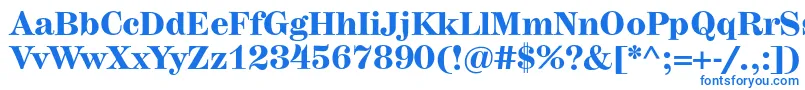 フォントHerculesmediumBold – 白い背景に青い文字