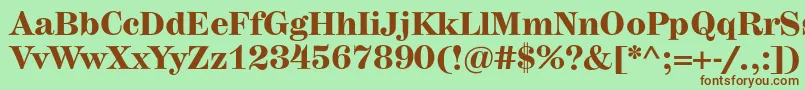 HerculesmediumBold Font – Brown Fonts on Green Background