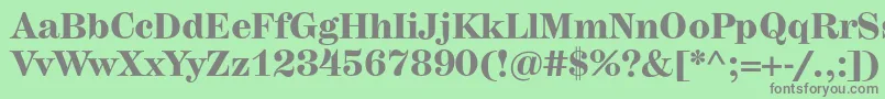 フォントHerculesmediumBold – 緑の背景に灰色の文字