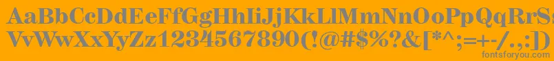 フォントHerculesmediumBold – オレンジの背景に灰色の文字