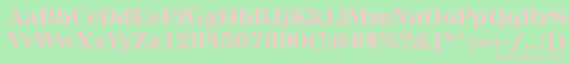 HerculesmediumBold Font – Pink Fonts on Green Background