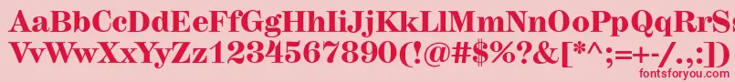 HerculesmediumBold Font – Red Fonts on Pink Background