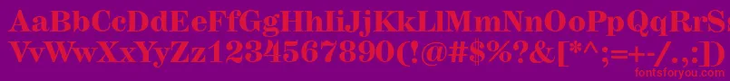 HerculesmediumBold Font – Red Fonts on Purple Background