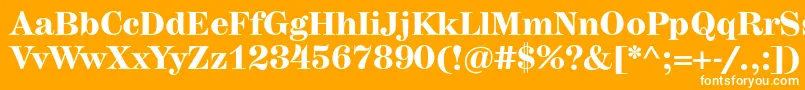 Czcionka HerculesmediumBold – białe czcionki na pomarańczowym tle