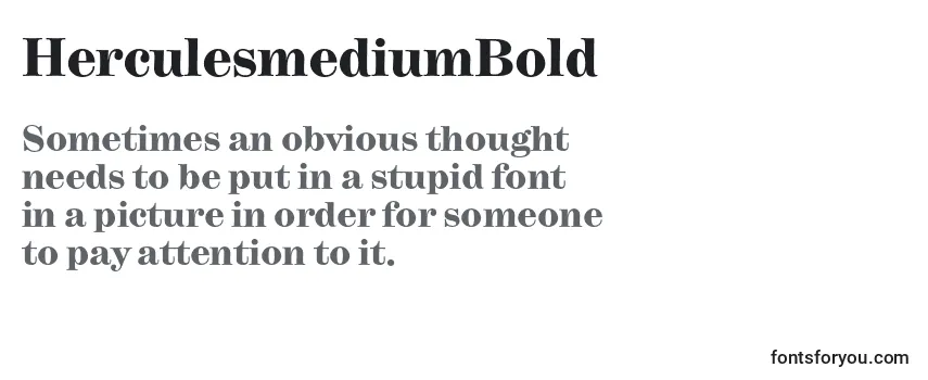 Review of the HerculesmediumBold Font