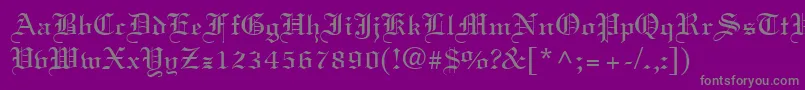 Oldtext Font – Gray Fonts on Purple Background