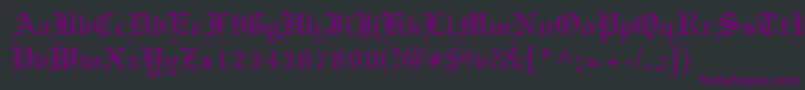 Шрифт Oldtext – фиолетовые шрифты на чёрном фоне