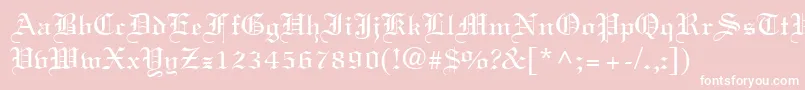 Oldtext Font – White Fonts on Pink Background