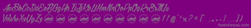 BethanieSnakePersonaluseonly Font – Gray Fonts on Purple Background