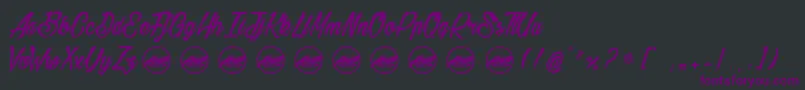 BethanieSnakePersonaluseonly Font – Purple Fonts on Black Background