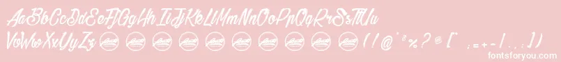 BethanieSnakePersonaluseonly Font – White Fonts on Pink Background