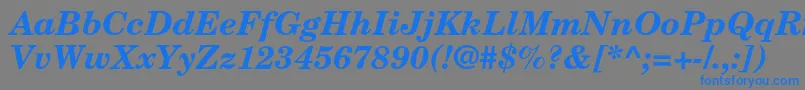 NewcenturyschlbkltstdBdit Font – Blue Fonts on Gray Background