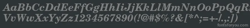 NewcenturyschlbkltstdBdit Font – Gray Fonts on Black Background