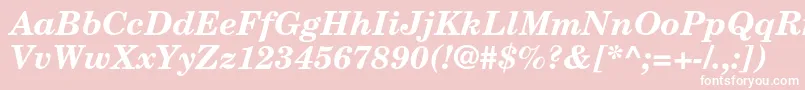 NewcenturyschlbkltstdBdit Font – White Fonts on Pink Background