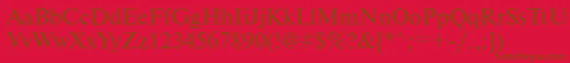 Newtoncftt Font – Brown Fonts on Red Background
