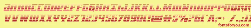 Lifeforcegradital Font – Red Fonts on Yellow Background