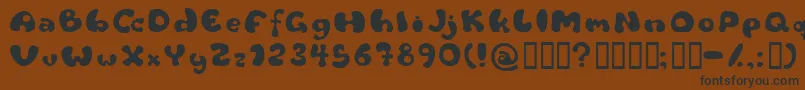 Flat Font – Black Fonts on Brown Background
