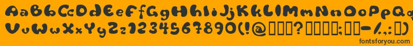 Flat Font – Black Fonts on Orange Background