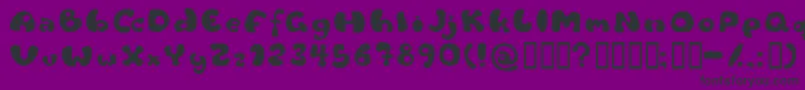 フォントFlat – 紫の背景に黒い文字