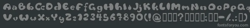 フォントFlat – 黒い背景に灰色の文字