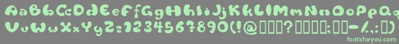 Flat Font – Green Fonts on Gray Background