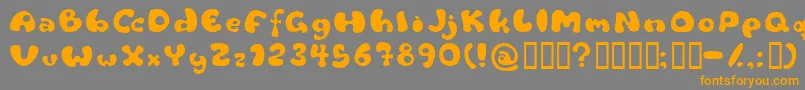 Flat Font – Orange Fonts on Gray Background